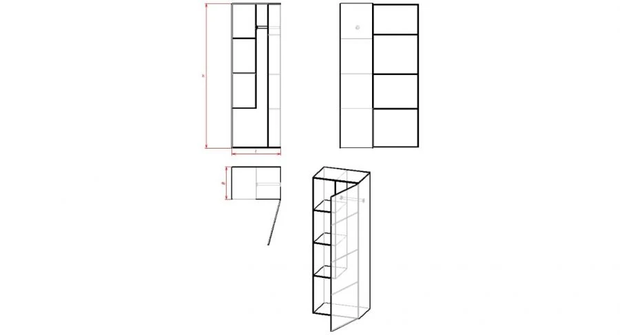Cupboard for household equipment (series 2.441)
