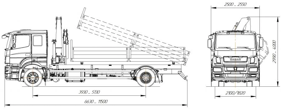 Dump trucks without CMU with diesel engine with GVW more than 5 tonnes but not more than 20 tonnes, type 57523 modification :575