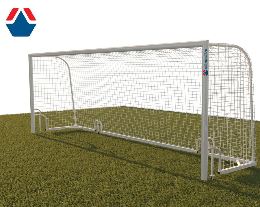 Football goal 7,32x2,44 m aluminium profile mobile with wheels Art. OS-15330