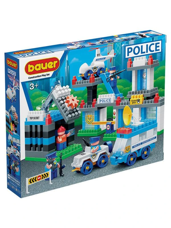 Bauer children's educational construction set "Police" series "Police Department. All inclusive!" 229 elements in a box