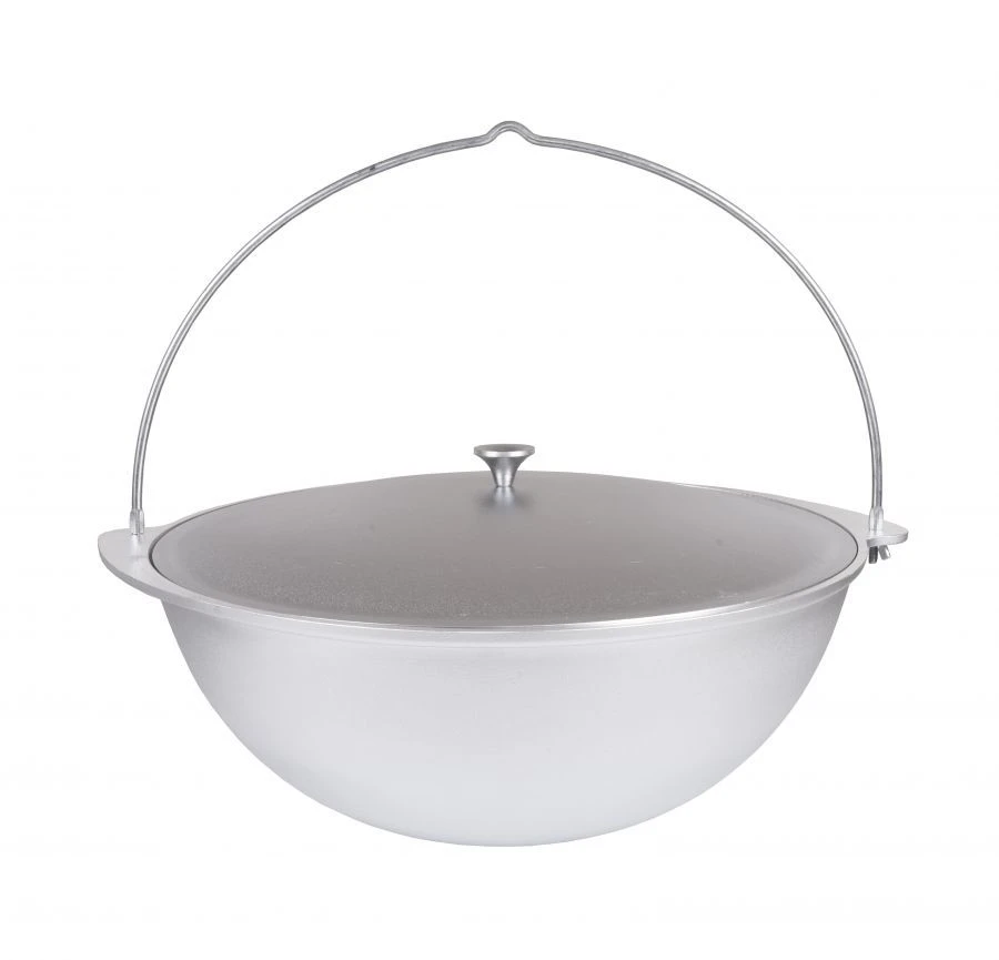 Kukmara TM 12L (uncoated) cast aluminium camping pot with aluminium lid