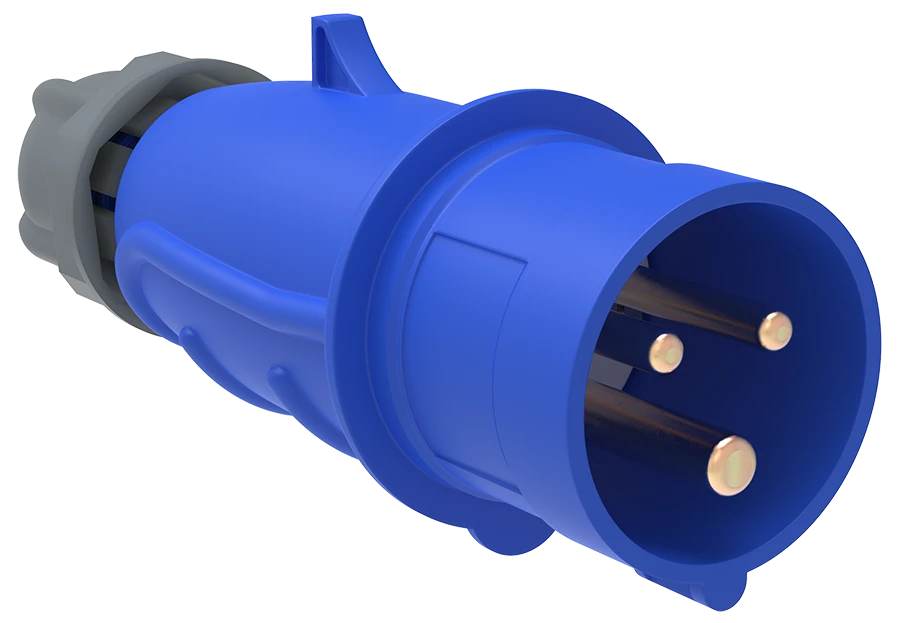 PSN01-032-3 Portable plug SSI-023 32A-6h/200-250V 2P+RE IP44 MAGNUM IEC IEC