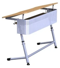 Two-seater adjustable desk, article PL-DUP5-7