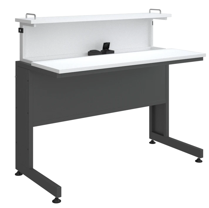 Laboratory table with sliding block