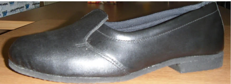 Special anti-electrostatic leather footwear for protection against static electricity and general industrial pollution, t