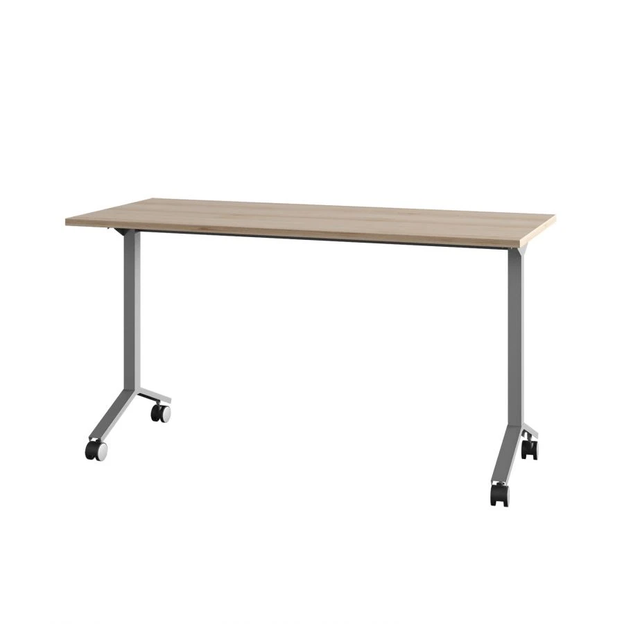 Folding table on metal frame