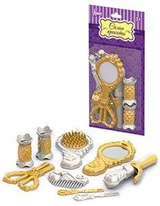 Hairdresser set (gold) (9 items in blister)