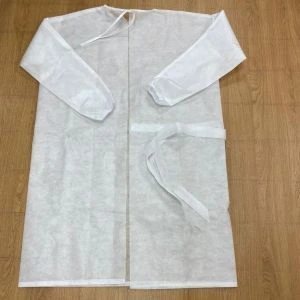 Medical disposable non-sterile gown made of nonwoven materials