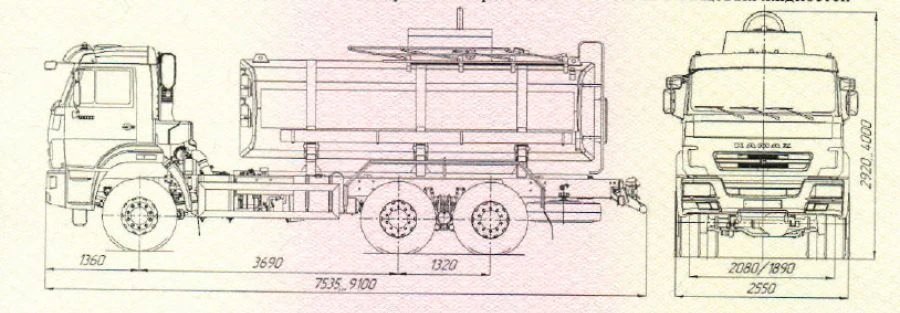 Tank truck UST 5453K3 and modifications: 5453?3-01