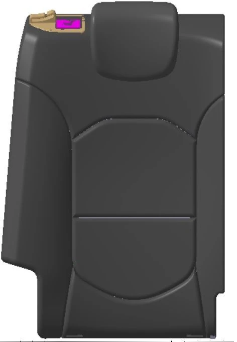 Right rear seat backrest part (GSr)