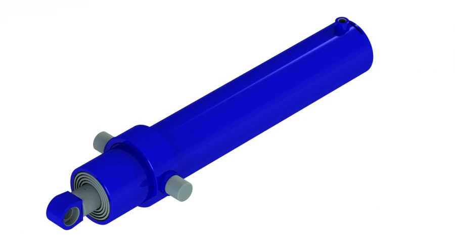 Hydraulic cylinder 1214-01.00.00.00.00 ((130x115x100x85x70)x65-3520, mm), 16MPa