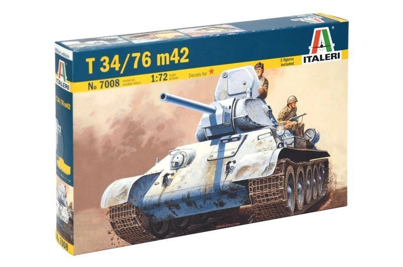 Assembled model T-34/76 M42 tank