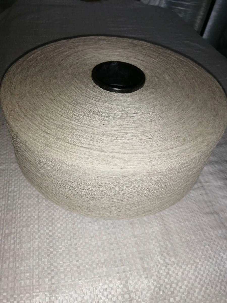 Dry spun single strand linen yarns