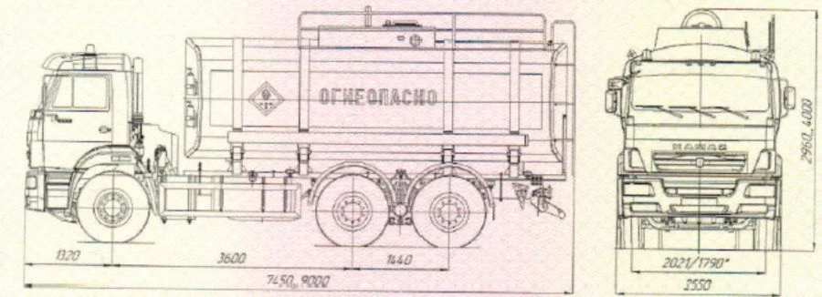 Tank truck UST 5453N5 and modification 5453N5-01