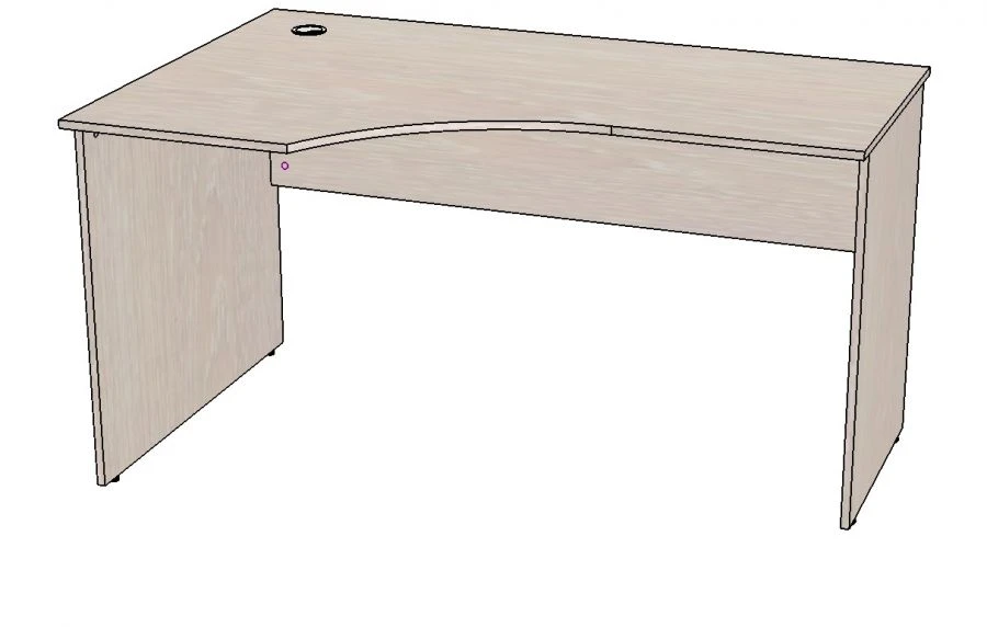 Corner desk (1400x900/600x750) LDFB 16mm