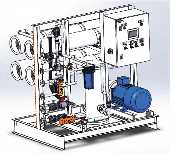 Water treatment system, desalination plant, marine desalination plant of "AQUAVIT" trademark MV230