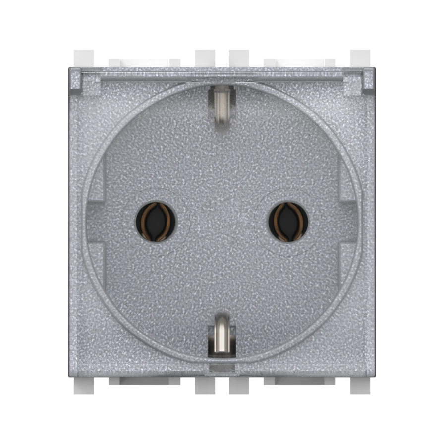 CADUCEUS ALING Experience Flush-mounted socket outlet with earthing connection without blinds with transparent cover without cen