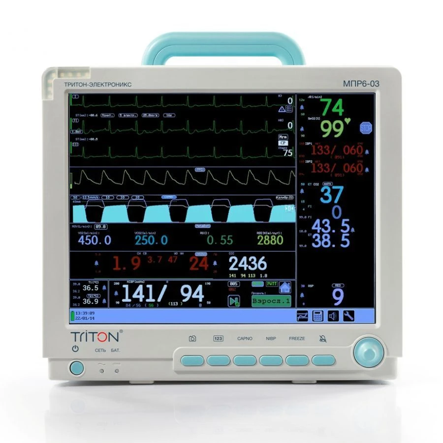 Mobile bedside monitor for resuscitators and anaesthetists MPR6-03-"Triton".
