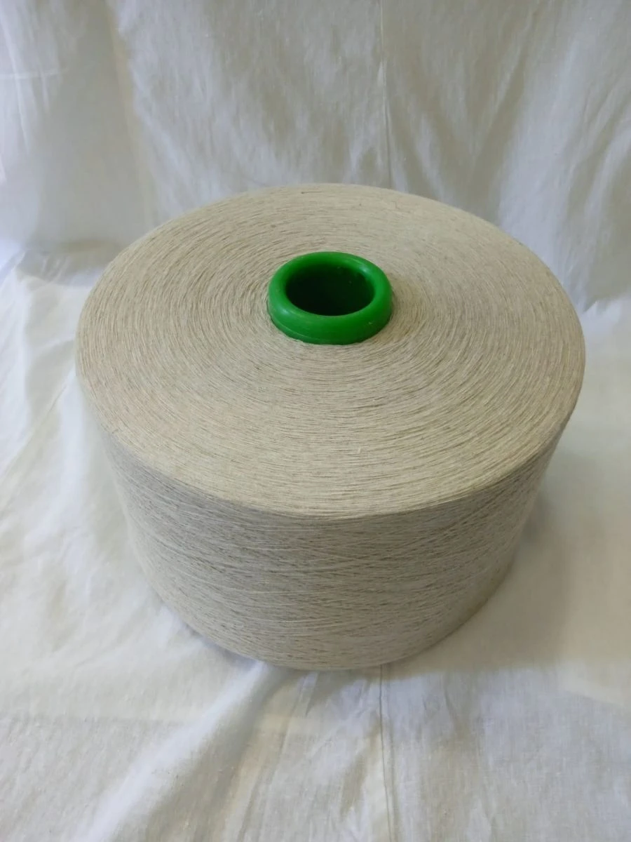 Yarns blended from cotton and linen (cotonised) fibres