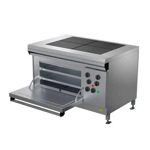 Electric four-burner cooker with griddle cabinet PE-0,48ShP-03