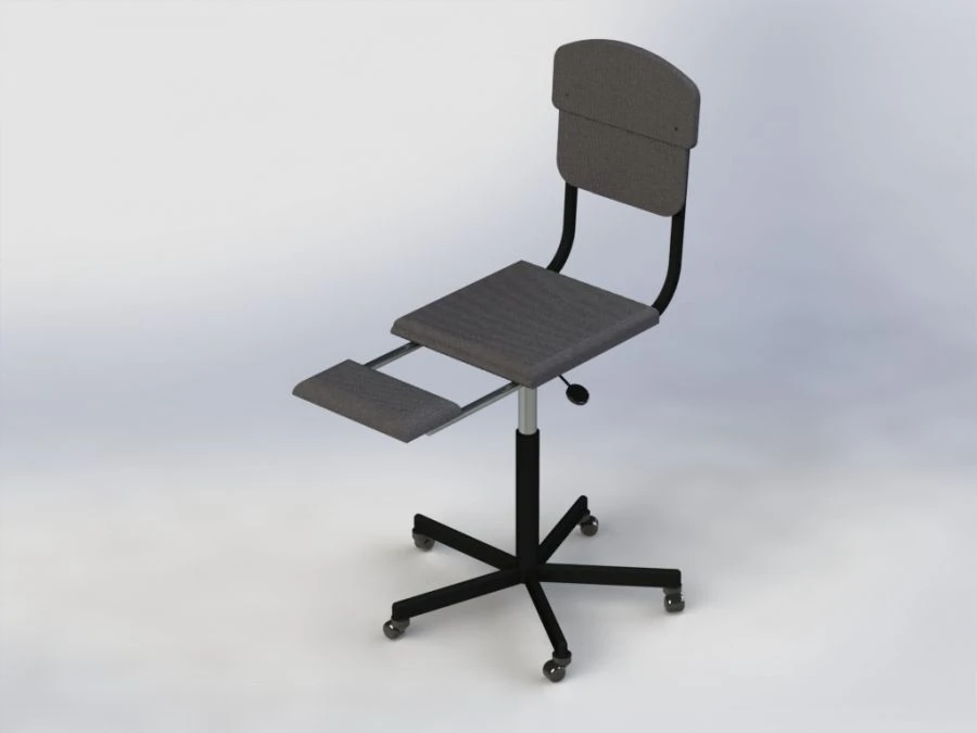 Chair with footrest
