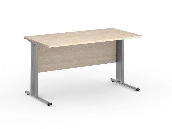 Table on a metal frame. Perspective