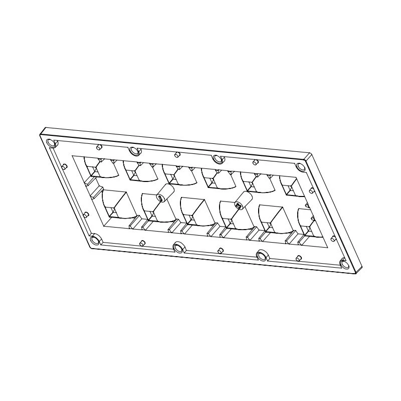 Lens for LED luminaires AMT-HB-173x70-5050(12)-60-SQ