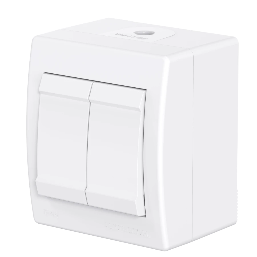 CADUCEUS ALING POWER Two-way switch for open wiring 10AX, 250V~, IP44, white, art. 252.00