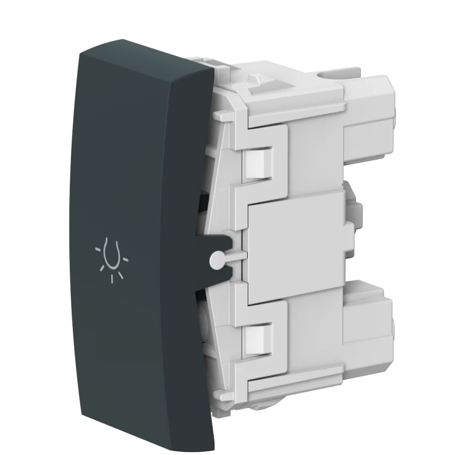 CADUCEUS ALING MODE Flush-mounted push-button light switch, 10AX, 250V~, 1M, anthracite, art. 659.?