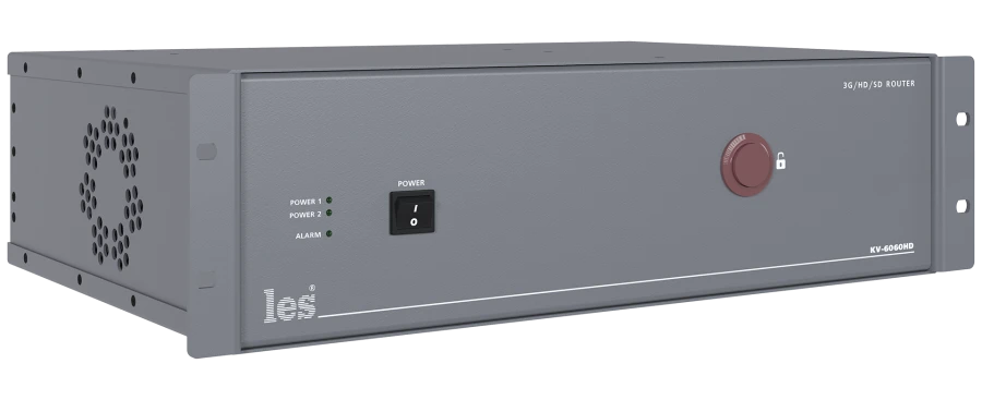 KV-6060HD - Matrix switcher 60x60 3G/HD/SD-SDI video signals. Local and remote control, 2BP.