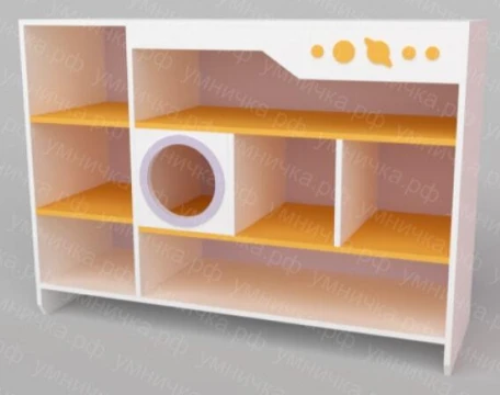 Children's shelving unit with round decor "Cosmos" FS-7K001