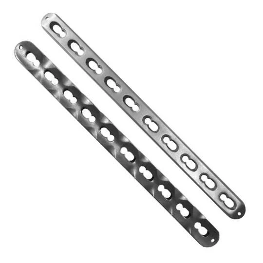 Wide straight plate with angular stability