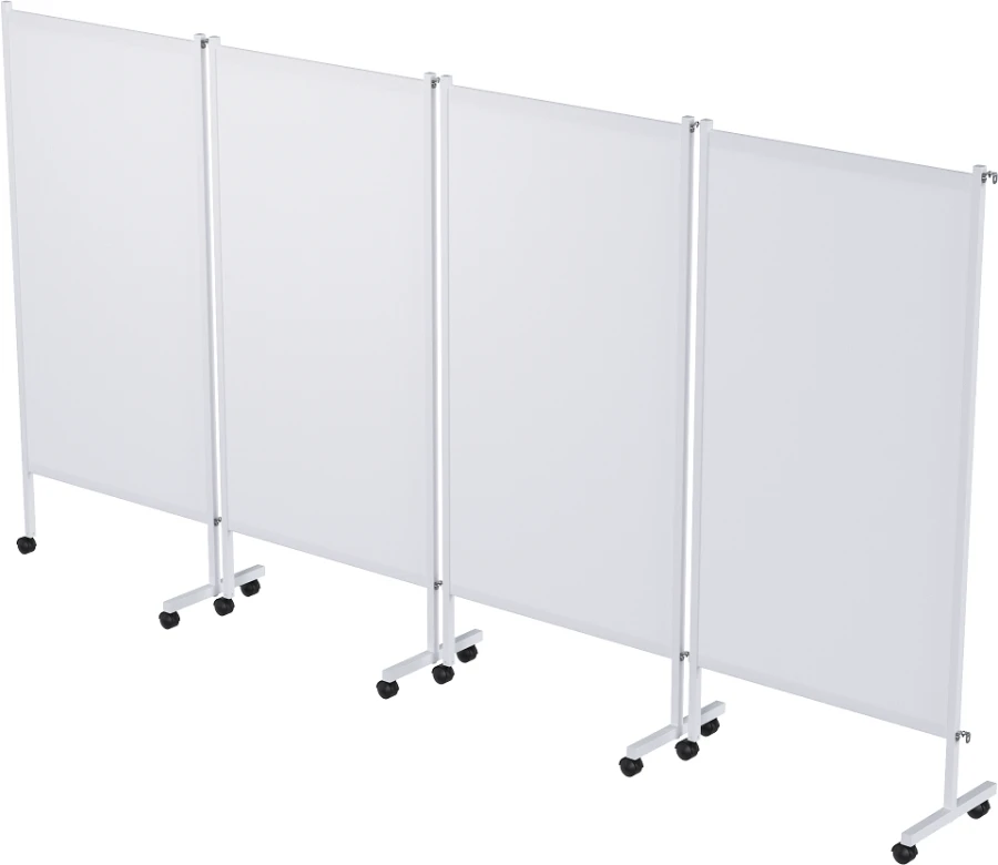 ?? - "???"(???-45303) Medical screen of stainless steel on wheels, four-sectional