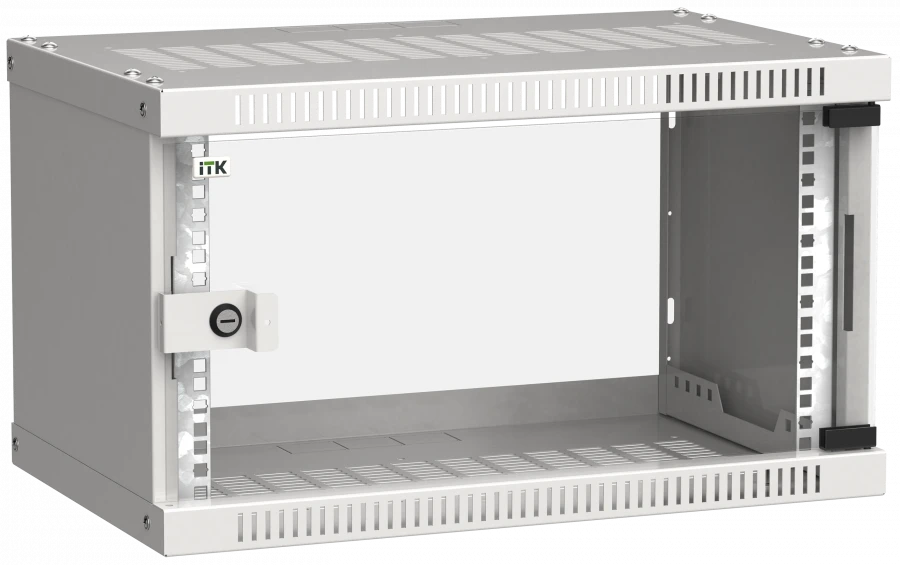 LWE3-06U53-GF ITK LINEA WE 6U 550x350mm glass door grey
