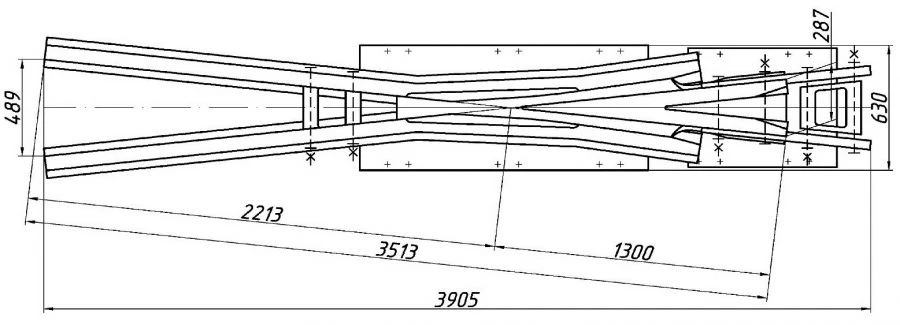 Cross-arm of P65 type of grade 2/9 project SP 568/05