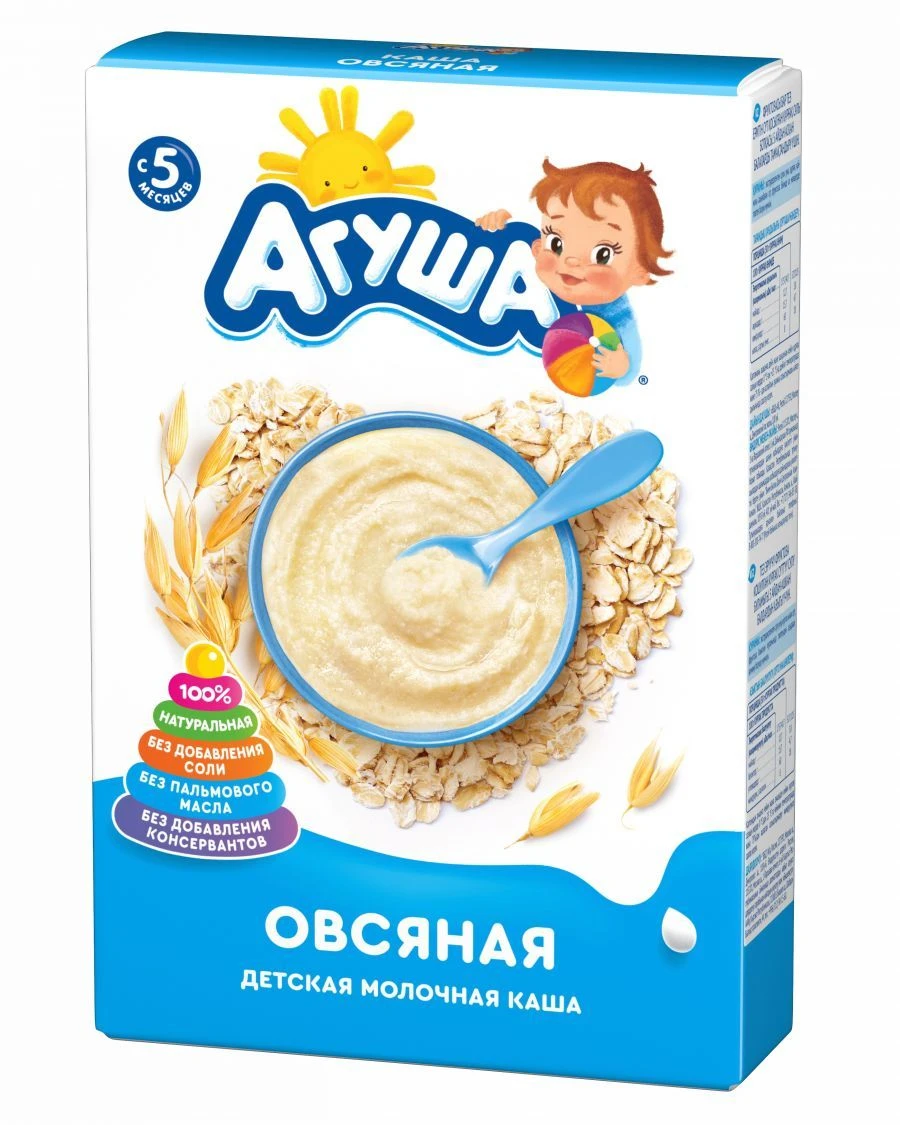 Porridge dry milk fast-soluble oatmeal with fructose, t.zn. "Agusha", 200 g