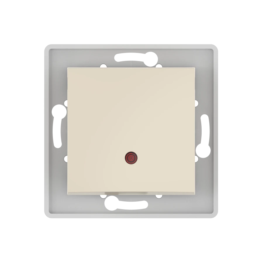 CADUCEUS ALING PRESTIGE Flush-mounted single-key change-over switch with indication 10AX, 250V~, beige, article no. 6028.