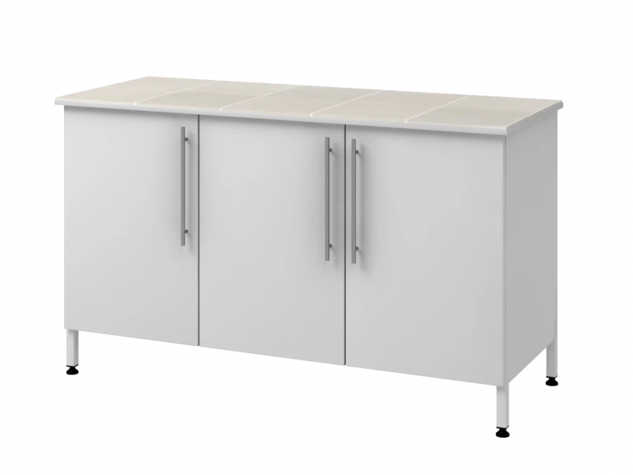 Wall-mounted table on supporting metal cabinet 1500 PTDKp