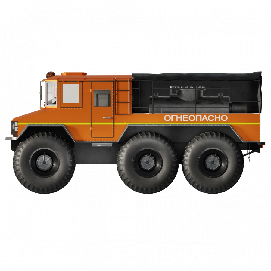 Snowmobile "Burlak" cargo-passenger with refuelling module. Model 02.005