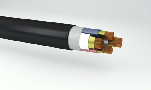 Power cables, flame-retardant, not spreading combustion, with copper conductors with plastic insulation, with low smoke and gas