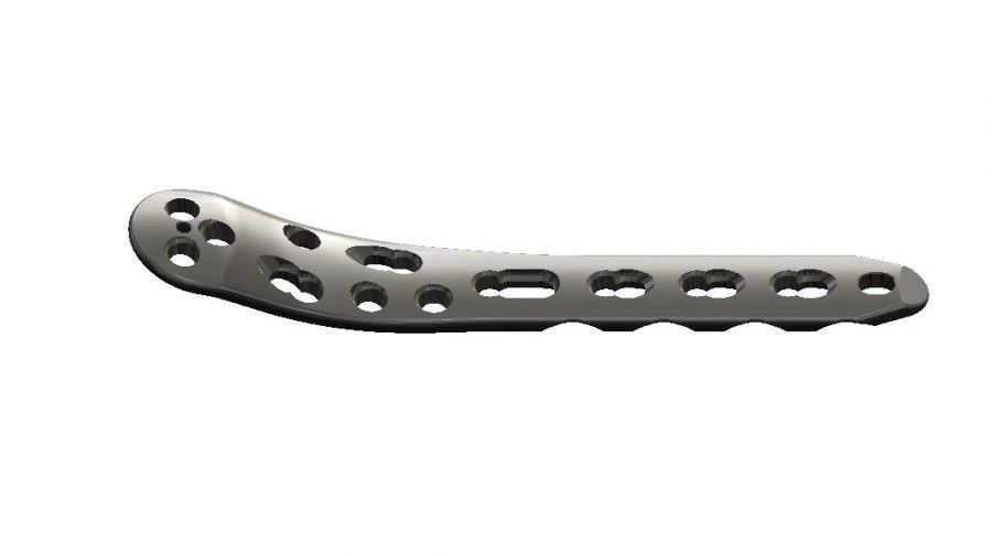 Medial plate for distal tibia with angular stability, article no. 90.08.XXX