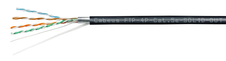 CABLE SIMMETRIC FOR DIGITAL TRANSMISSION SYSTEMS Cabeus Twisted Pair Shielded F/UTP Cable, Category 5e, Outdoor