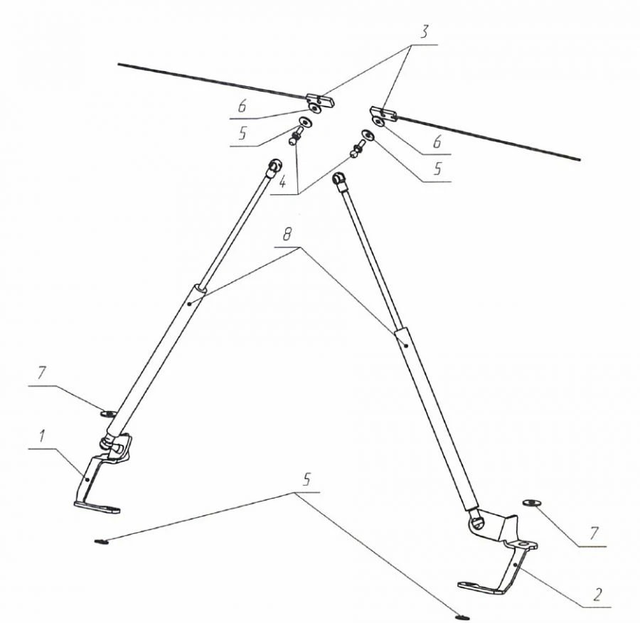 Smooth bonnet lifting device for Hyundai Staria (2021-)