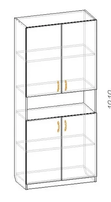 Semi-closed shelving unit RL 03/05
