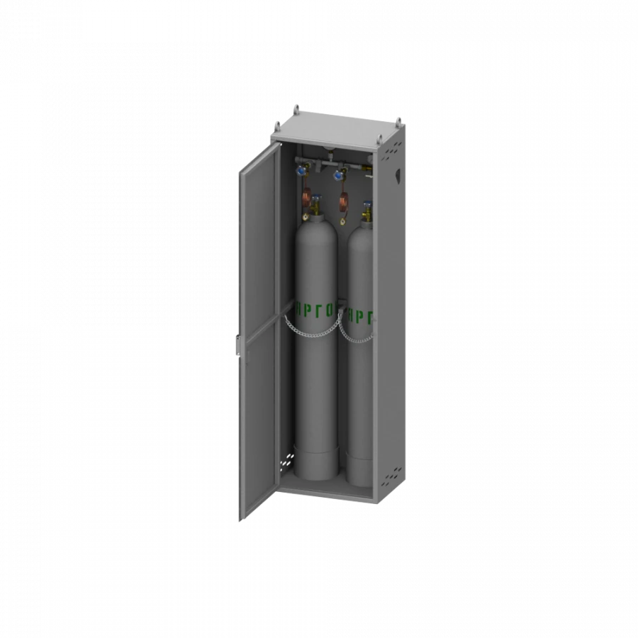 Discharge ramp for argon for two cylinders in cabinet RRAR-2-SH