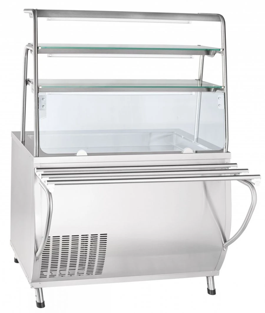 Refrigerated display counter high-temperature with neutral cabinet PVV(H)-70T-NSh