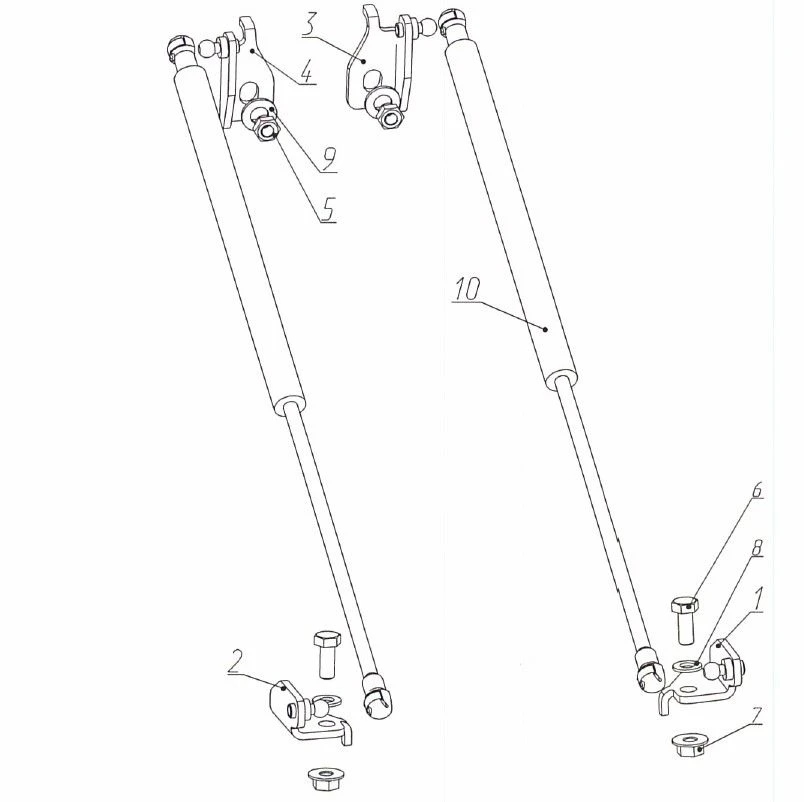 Smooth bonnet lifting device for MITSUBISHI ECLIPSE CROSS (2021-)