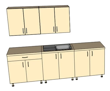 Kitchen (cupboard) individual sketch