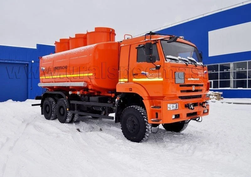 Fuel tanker, UZST brand, type 6619-69 on KAMAZ 65225-53, 65225-54 chassis