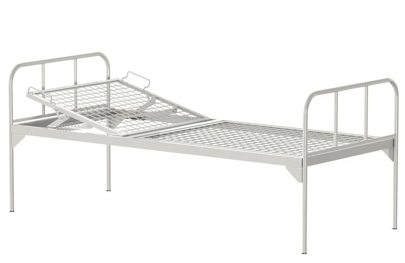 KF0-01-"MSC" (MSC-105) - General hospital bed with a headrest, without wheels, metal backrests, bed - steel mesh, mechanic